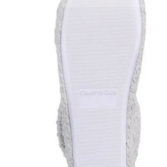 CHARTER CLUB Slouchy fur lined women's bootie slippers - GRAY - XL (11-12) - Picture 14 of 16